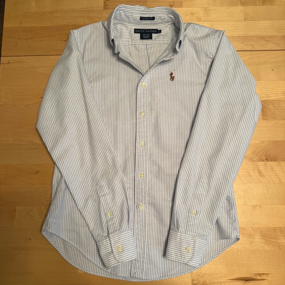 Polo Ralph Lauren Women’s Striped Oxford Button Up Shirt- size 2/xs
